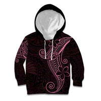Black Pink Polynesian Tribal Kid Hoodie - Polynesian Pride