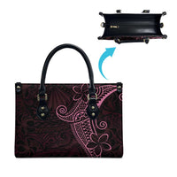 Black Pink Polynesian Tribal Leather Bag - Polynesian Pride