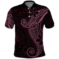 Black Pink Polynesian Tribal Polo Shirt - Polynesian Pride