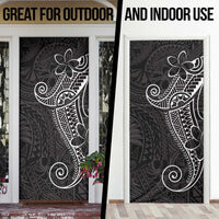 Black White Polynesian Tribal Door Cover - Polynesian Pride