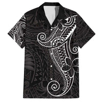 Black White Polynesian Tribal Family Matching Tank Maxi Dress and Hawaiian Shirt LT9 Dad's Shirt - Short Sleeve White - Polynesian Pride