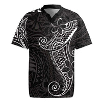Black White Polynesian Tribal Rugby Jersey - Polynesian Pride