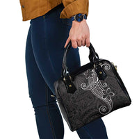 Black White Polynesian Tribal Shoulder Handbag LT9 - Polynesian Pride