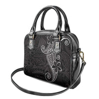 Black White Polynesian Tribal Shoulder Handbag LT9 - Polynesian Pride