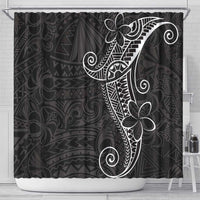 Black White Polynesian Tribal Shower Curtain - Polynesian Pride