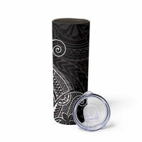 Black White Polynesian Tribal Skinny Tumbler - Polynesian Pride