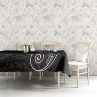 Black White Polynesian Tribal Tablecloth - Polynesian Pride