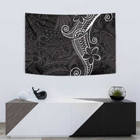 Black White Polynesian Tribal Tapestry - Polynesian Pride