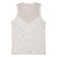 Lotu Tamaiti Tongan Polynesian Art Pattern Basketball Jersey Traditional Tribal Motifs - Polynesian Pride