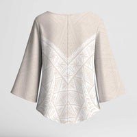 Lotu Tamaiti Tongan Polynesian Art Pattern Kimono Sleeve Blouse Traditional Tribal Motifs - Polynesian Pride