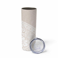 Lotu Tamaiti Tongan Polynesian Art Pattern Skinny Tumbler Traditional Tribal Motifs - Polynesian Pride