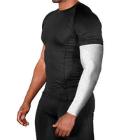 Lotu Tamaiti White Tongan Ngatu Arm Sleeves Polynesian Tribal Fonulei Pattern - Polynesian Pride