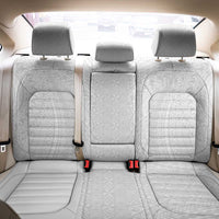 Lotu Tamaiti White Tongan Ngatu Back Car Seat Cover Polynesian Tribal Fonulei Pattern - Polynesian Pride
