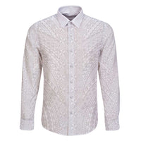 Lotu Tamaiti White Tongan Ngatu Family Matching Mermaid Dress and Hawaiian Shirt Polynesian Tribal Fonulei Pattern - Polynesian Pride