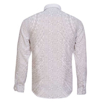 Lotu Tamaiti White Tongan Ngatu Family Matching Puletasi and Hawaiian Shirt Polynesian Tribal Fonulei Pattern - Polynesian Pride
