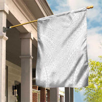 Lotu Tamaiti White Tongan Ngatu Garden Flag Polynesian Tribal Fonulei Pattern LT9 House Flag White - Polynesian Pride