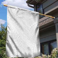 Lotu Tamaiti White Tongan Ngatu Garden Flag Polynesian Tribal Fonulei Pattern LT9 - Polynesian Pride