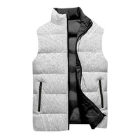 Lotu Tamaiti White Tongan Ngatu Sleeveless Puffer Jacket Polynesian Tribal Fonulei Pattern - Polynesian Pride