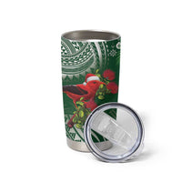 Christmas Hawaii with I'iwi Bird Tumbler Cup Aloha Mele Kalikimaka - Green Art
