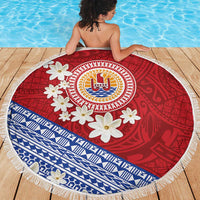 French Polynesia Beach Blanket Tahitian Tiare Flowers Tribal LT9 - Polynesian Pride