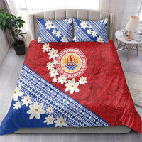 French Polynesia Bedding Set Tahitian Tiare Flowers Tribal LT9 - Polynesian Pride