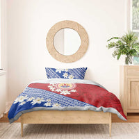 French Polynesia Bedding Set Tahitian Tiare Flowers Tribal LT9 - Polynesian Pride