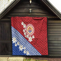 French Polynesia Quilt Tahitian Tiare Flowers Tribal LT9 - Polynesian Pride