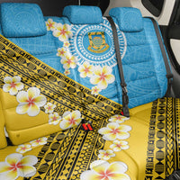 Tuvalu Plumeria Flowers Back Car Seat Cover Polynesian Tribal Pattern LT9 - Polynesian Pride