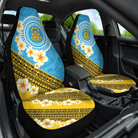 Tuvalu Plumeria Flowers Car Seat Cover Polynesian Tribal Pattern LT9 One Size Blue - Polynesian Pride