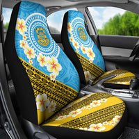 Tuvalu Plumeria Flowers Car Seat Cover Polynesian Tribal Pattern LT9 - Polynesian Pride