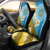 Tuvalu Plumeria Flowers Car Seat Cover Polynesian Tribal Pattern LT9 - Polynesian Pride