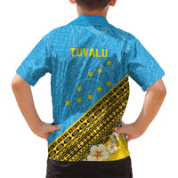 Tuvalu Plumeria Flowers Family Matching Puletasi and Hawaiian Shirt Polynesian Tribal Pattern LT9 - Polynesian Pride
