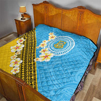 Tuvalu Plumeria Flowers Quilt Polynesian Tribal Pattern LT9 - Polynesian Pride