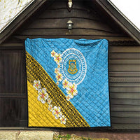 Tuvalu Plumeria Flowers Quilt Polynesian Tribal Pattern LT9 - Polynesian Pride