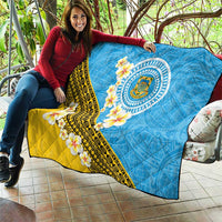 Tuvalu Plumeria Flowers Quilt Polynesian Tribal Pattern LT9 - Polynesian Pride