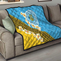 Tuvalu Plumeria Flowers Quilt Polynesian Tribal Pattern LT9 - Polynesian Pride