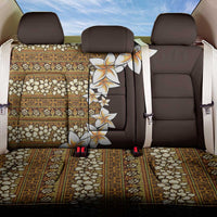 Vintage Hibiscus Turtle Pattern Back Car Seat Cover with Plumeria Half Style LT9 One Size Gold - Polynesian Pride