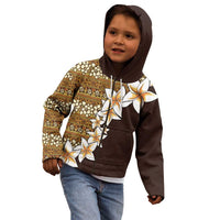 Vintage Hibiscus Turtle Pattern Kid Hoodie with Plumeria Half Style