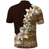 Vintage Hibiscus Turtle Pattern Polo Shirt with Plumeria Half Style