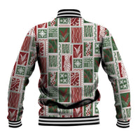 Mele Kalikimaka Hawaiian Quilt and Lei Patchwork Baseball Jacket - Polynesian Pride