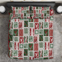 Mele Kalikimaka Hawaiian Quilt and Lei Patchwork Bedding Set - Polynesian Pride