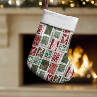 Mele Kalikimaka Hawaiian Quilt and Lei Patchwork Christmas Stocking - Polynesian Pride