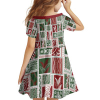 Mele Kalikimaka Hawaiian Quilt and Lei Patchwork Family Matching Off Shoulder Short Dress and Hawaiian Shirt LT9 - Polynesian Pride