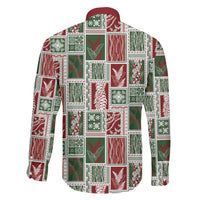 Mele Kalikimaka Hawaiian Quilt and Lei Patchwork Family Matching Off Shoulder Short Dress and Hawaiian Shirt LT9 - Polynesian Pride