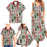 Mele Kalikimaka Hawaiian Quilt and Lei Patchwork Family Matching Summer Maxi Dress and Hawaiian Shirt - Polynesian Pride