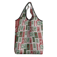 Mele Kalikimaka Hawaiian Quilt and Lei Patchwork Grocery Bag - Polynesian Pride