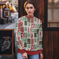 Mele Kalikimaka Hawaiian Quilt and Lei Patchwork Ugly Christmas Sweater - Polynesian Pride