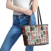 Mele Kalikimaka Hawaiian Quilt and Lei Patchwork Leather Tote Bag - Polynesian Pride