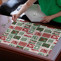 Mele Kalikimaka Hawaiian Quilt and Lei Patchwork Puzzle - Polynesian Pride