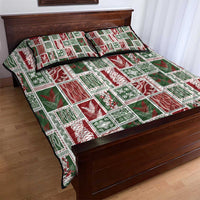Mele Kalikimaka Hawaiian Quilt and Lei Patchwork Quilt Bed Set - Polynesian Pride